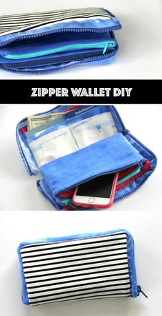 the zipper wallet diy is easy to make