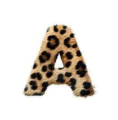 an animal print letter on a white background