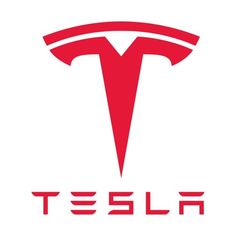 the tesla logo on a white background