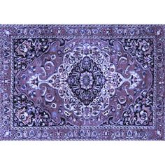 Beautiful replica of a one-of-a-kind rug. Bungalow Rose Rug Size: Rectangle 2' x 3' | Purple Rectangle 2' x 3' Area Rug - Bungalow Rose Oriental Machine Woven Wool / Area Rug in 36.0 x 24.0 x 0.35 in whitePolyester / Wool | Wayfair Medallion Design, Purple Rug, Flannel Material, Fabric Rug, Traditional Area Rugs, Wool Area Rug, Contemporary Decor, Traditional Rugs, Blue Rug