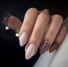 Unghie Sfumate, Maroon Nails, Brown Nails, Classy Nails, Nail Arts, Artificial Nails, Rhinestone Nails, Nail Polish Colors, Perfect Nails