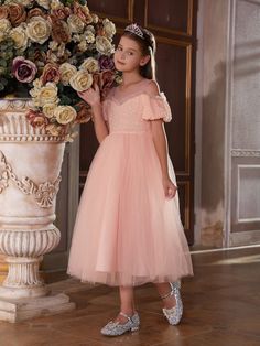 Product Code: ALD0051 Embellishment: Sequin,Mesh Fabric: 95% Polyester ,5%Polyester Back Style: Zipper Up Fully Lined: Yes Available Color: Pink Stretch: Moderate Pink Glittery Dress, Mesh Party Dress, Glittery Dress, Preteen Fashion, Beauty Stuff, Teen Girls, A Princess, Girl Dresses, Aesthetic Girl