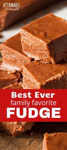 the best ever family favorite fudge is made with brownies, chocolate and peanut butter