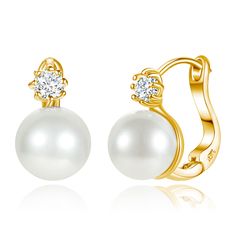 PRICES MAY VARY. Unique Design: 12mm big white handpicked pearl earrings with gold leverback clasp. It looks elegant and classic. Great Material: Made of 925 sterling silver, hypoallergenic and nickel free,the material of pearl dangle earrings is very great, no allergies. Perfect Size: The diameter of the pearl drop earring is about 0.47 inches, not too small, not too big, They are not too heavy and they stayed on nicely. Ideal Gift: The silver pearl earring can be used for everyday wearing. The Top Pearl, Expensive Diamond, Buy Pearls, Silver Pearl Earrings, Big Pearl, Earrings Elegant, Pearl Earring, Earrings Pearl, Pearl Earrings Dangle