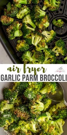 this air fryer garlic parm broccoli is the perfect side dish for any meal