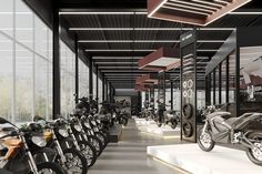 METAL SPEED // DESIGN PROJECT OF A MOTORCYCLE SALON Interior Design Behance, Architecture Visualization, Freelancing Jobs, Design Project, Design Projects, Interior Design, Architecture, Design