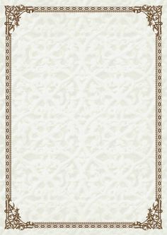 a white and brown frame with an ornate border