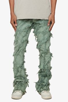 "GRIT” LIGHT EMERALD STACKED FLARE JEAN – Valabasas Denim Green Five Pocket Jeans For Fall, Green Five-pocket Jeans For Fall, Green Jeans For Fall, Green Bottoms With Frayed Hem For Fall, Distressed Green Bottoms For Streetwear, Trendy Green Cotton Flare Jeans, Green Distressed Bottoms For Streetwear, Spring Green Denim Flare Jeans, Green Denim Flare Jeans For Spring