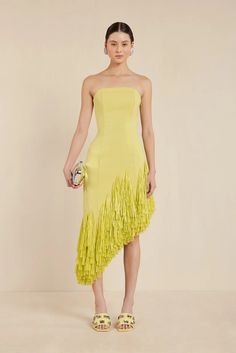 LIBBY GOWN - LEMON SORBET – CULT GAIA Short Wedding Guest Dresses, Formal Dress Code, Fancy Clothes, Lemon Sorbet, Dress Code Wedding, Glam Outfit, Traditional Indian Outfits, Resort Dresses, Boracay