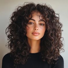 Curly hair has charm and challenges. Many people with curls seek ways to enhance their natural beauty while managing frizz and maintaining definition.   In this article, I will share 11 stylish curly hairstyles perfect for various occasions and hair types. Natural Curly Hair With Bangs, Formal Hairstyles For Curly Hair, Indian Curly Hair, Enhance Natural Curls, Voluminous Waves, Curly Lob, Layered Curls, Brunette Girls, Long Hair On Top