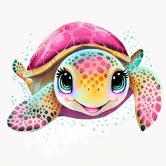 a cute turtle sticker on a white background