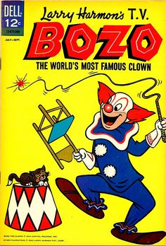 an old comic book cover with a clown on it's face and the title bozo