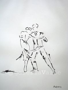 a drawing of two people hugging each other