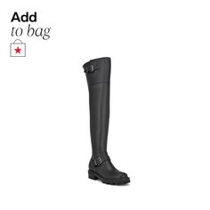 in stock Leather Flat Boots For Fall, Flat Synthetic Boots For Fall, Black Flat Leather Boots, Trendy Flat Leather Boots, Flat Black Leather Boots, Lug Sole, Over The Knee Boots, Over The Knee, Nine West