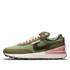 (WMNS) Nike Waffle One NN 'Toasty - Oil Green' DO4661-331 - KICKS CREW Nike Waffle One, Perfect Sneakers, Nike Waffle, Comfortable Sneakers, Stylish Sneakers, Shoe Game, Sandals Summer, Sneaker Head, Tennis Shoes