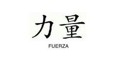 the word fuerza is written in chinese characters