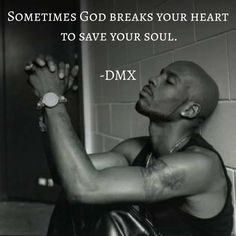 a black and white photo with a quote from dmx