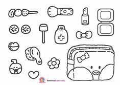 the back to school coloring page is filled with items for children's play time