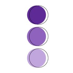 an image of three purple circles on a white background