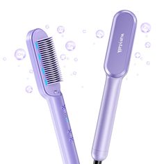 PRICES MAY VARY. Negative Ions -The hair straightener brush features a distinctive negative ion switch accompanied by an elegant blue negative ion indicator, released millions of negative ions penetrate deep into the strands, repairing the damage caused by perming and dyeing, curbing static electricity, enhancing the overall health of your hair. Flat Iron and Combs 2 in 1 - As it seamlessly integrates the functionality of a comb and a flat iron into one magnificent device. With the ability to ef Hair Straightening Brush, Teeth Design, Hair Straightener Brush, Straightener Brush, Straightening Comb, Ceramic Flat Iron, Straighten Iron, Hair Straightening, Hair Brush Straightener