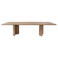 a wooden table on a white background with no one around it and the top is made out of wood