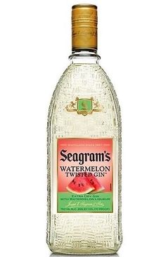 a bottle of segogram's watermelon twister gin on a white background