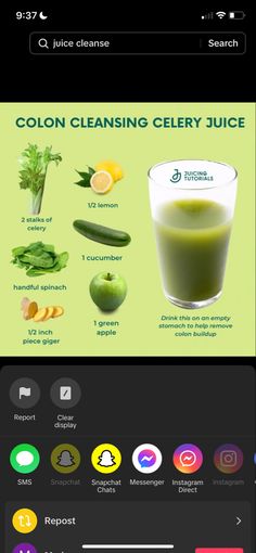 Colon Cleanse Diet, Bedtime Drink, Clean Colon, Colon Cleanse Recipe, Cleaning Your Colon, Kidney Detox, Juicer Recipes, Natural Colon Cleanse, Celery Juice