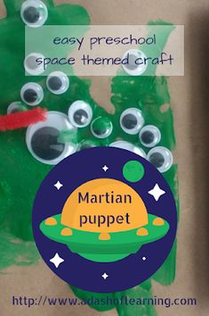 an art project for kids to make martian puppets