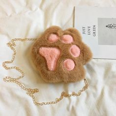 Cat Handbags, Chat Kawaii, Baby Boy Accessories, Plush Bags, Bear Paw, Bear Paws, Cat Plush, Kawaii Cat, Maneki Neko