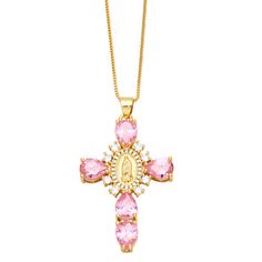 Description & Details Embrace the timeless symbol of faith, spirituality, and devotion with our exquisite pieces inspired by the sacred cross. Each design in our collection is meticulously crafted to honor the significance of the cross and serve as a beautiful reminder of one's beliefs and values. • Material: High Quality Copper ∙ Cubic Zirconia• Finish: Hypoallergenic ∙ Gold Plating• Dimensions: 29 x 50 mm pendant, 45 - 50 cm chain, adjustable• All our work is custom made by hand with love Barbie Closet, Gold Cross Necklace, Natural Gemstone Jewelry, Copper Chain, Gold Cross, Cross Pendant Necklace, Custom Bracelets, Rose Gold Necklace, Chains For Men