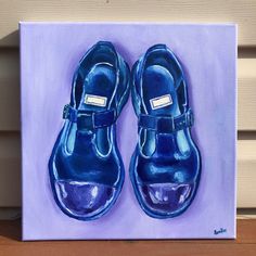 "12\"x12\" stretched canvas oil painting of some cute blue doc martens shoes!  Square canvas - sides are blank/unpainted  Thanks for checking out this listing!" Bethan Shoes, Blue Doc Martens, Doc Martens Shoes, Canvas Oil Painting, Troll Dolls, Square Canvas, Martens Shoes, Linocut Prints, Doc Martens