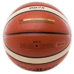 a close up of a basketball on a white background with the words b6zx printed on it