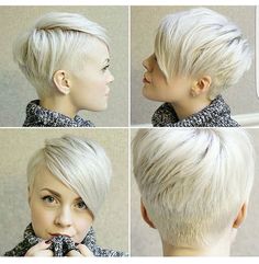 Maybe I want to go short Blonde Pixie Haircut, Blonde Pixie Cuts, Undercut Pixie, Great Hairstyles, Short Pixie Haircuts, Dark Roots