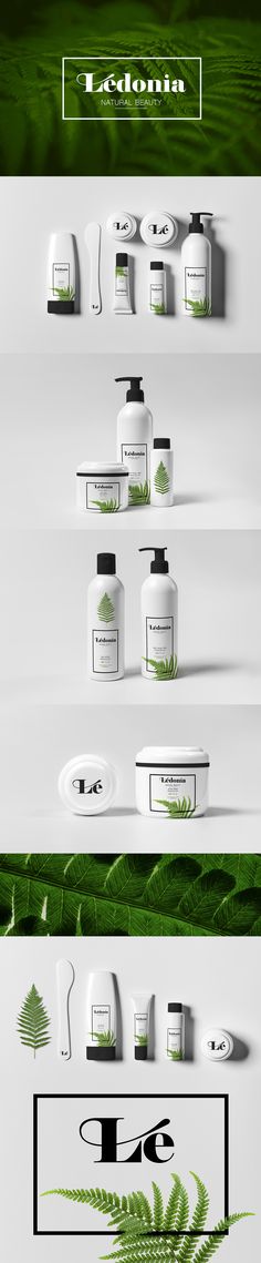 the green packaging design has been designed to look like it is being used for cosmetics