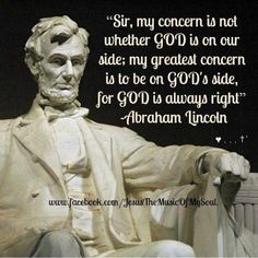 abraham lincoln statue with quote about god