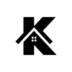 a black and white logo with the letter k in it's center, surrounded by two intersecting lines