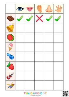 a sud puzzle with different items to choose from