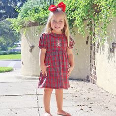 The holidays are here, and your little one will look absolutely adorable in our Westmount Plaid Red Sash Dress! This festive red plaid dress is perfect for Christmas gatherings and holiday photos, featuring charming bishop sleeves, a red sash tie for a touch of elegance, and a sweet scalloped hem that adds festive flair. Add a monogram for a personal touch that makes this outfit truly one of a kind, perfect for creating unforgettable holiday memories! Red Plaid Dress, Christmas Gathering, Dress Sash, Christmas Pjs, Bubble Dress, Holiday Memories, Ruffle Collar, Scalloped Hem, Holiday Photos