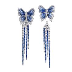 Butterfly Diamond Earrings, Diamond Butterfly Earrings, Luxury Diamond Jewelry, Diamonds Earrings, Sapphire And Diamond Earrings, Diamond Butterfly, Luxury Diamonds