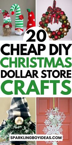 20 cheap diy christmas dollar store crafts