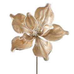 a metal flower on a white background