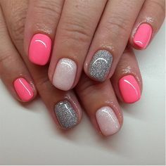 Nagellack Trends, Gel Nail Art Designs, Gel Nail Design, Shellac Nails, Neon Nails, Nail Polish Designs, Crystal Nails, Cute Nail Designs