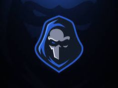 a dark blue logo with a gorilla face on it's head and the word, ghost