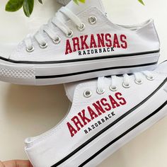 Arkansas Razorback Glitter Sneakers Canvas Shoes Are All Classics Styles And Good Choice For Back To School Gift,That Can Be Easily Paired With Any Casual Clothes,And Suitable For All Year Round. With Durable And Washable Canvas,Keep Comfy The Whole Day. Anti-Slip Thick Rubber Sole Let You Feel Safe And Confidence No Matter Walking Or Running. Fashion Canvas Shoes Are Classics Stylish.That Is Very Easy To Match The Clothes Such As Dress,Pants ,Jeans And So On,Suitable For Any Occasion. Arkansas Razorback Outfits For Women, Casual Sneakers With Glitter Print, Casual Glitter Print Sneakers, Casual Lace-up Sneakers With Glitter Print, Casual Low-top Sneakers With Glitter Print, Glitter Sneakers, Arkansas Razorbacks, Girl Haircuts, Cheer Mom