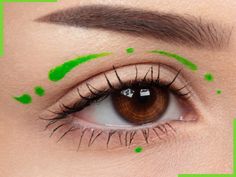 BRIGHT GREEN is a matte neon eyeliner that comes with a FREE eyeliner brush!  NEW! Our water activated eyeliners are so easy to use and will last forever! Simply put a drop of water. Swirl brush around to make it paste, then apply! Can also be used for eyeshadow art and body paints. Comes with a free eyeliner brush! Mineral eyeliners are made from pigments straight from Mother Earth's finest ingredients. No harsh chemicals, synthetic dyes, preservatives, fragrances, dyes, parabens, or fillers ad Lime Green Eyeliner, Easy Graphic Eyeliner Ideas, Neon Green Eyeliner, Green Graphic Eyeliner, Graphic Eyeliner Color, Green Eyeliner Looks, Easy Eyeliner Looks, Colorful Eyeliner Ideas, Easy Graphic Eyeliner