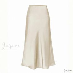 Satin Elastic High-Waisted Solid Color Split Midi Skirt Amalfi Coast, Mantel Outfit, Satin Midi Skirt, Split Dress, Mid Length Skirts, Satin Skirt, Women Skirts Midi, Long Maxi Dress, Primavera Estate