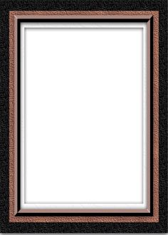 a black and brown frame with a white border on the bottom is an empty square