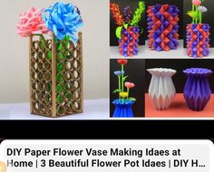 paper flower vase making ideas at home 1 beautiful flower pot idea diy ht