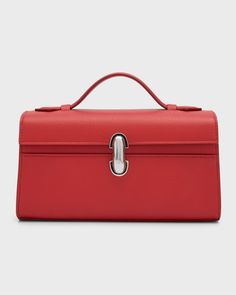 Savette The Symmetry 19 Bag Red Bag, Top Designers, Calf Leather, Neiman Marcus, Tops Designs, Top Handle Bag, Luxury Fashion, Red, Leather