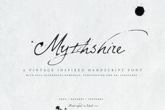 an old fashioned font that has been used to create the logo for mystishie